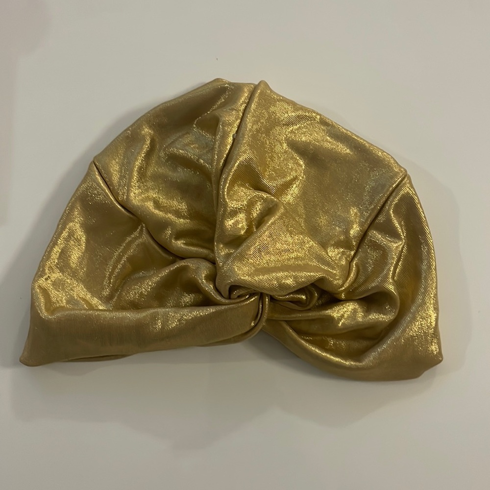 Gold Twist Metallic Turban